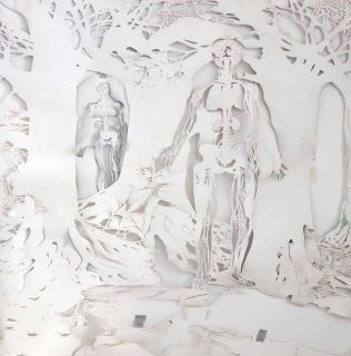 Caroline Prisse, Into the woods, papier découpé, 115 x 155 cm, 2005