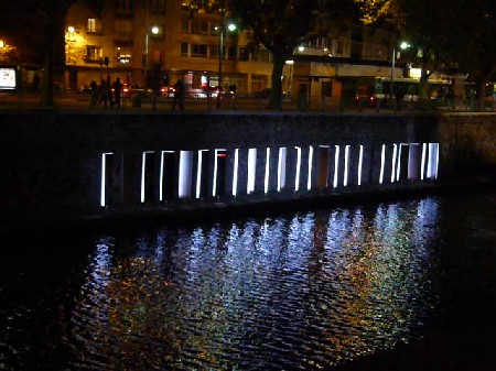 fLUX, Binary Waves, installation de LAb[au] près de la gare de Saint-Denis. Photos Marika Prévosto & Philippe Chevalier