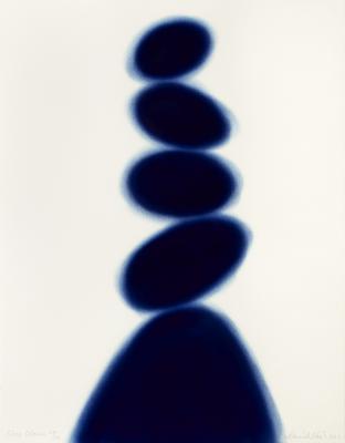 David Nash, Blue Column, 2017, 76 x 57 cm